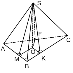 боковые грани составляют с основанием пирамиды равные углы