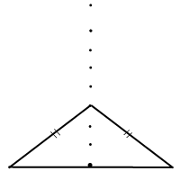 рисунок равнобедренного треугольника