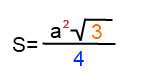 формула площади правильного треугольника